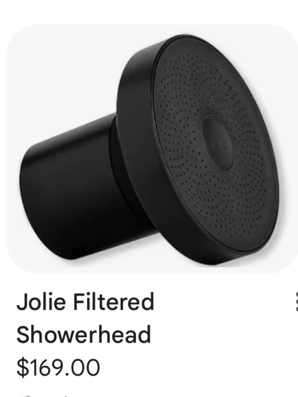 Jolie Filtered Showerhead in Matte Black (like new)